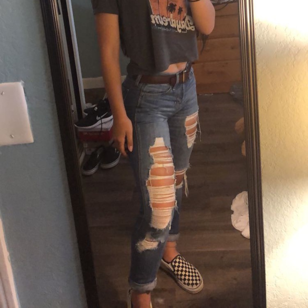 Hollister Distresses Mom Jeans